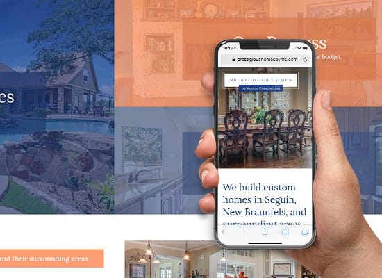 Custom Home Builder Website Design