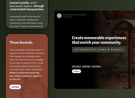 Interpretive Panels Website Design