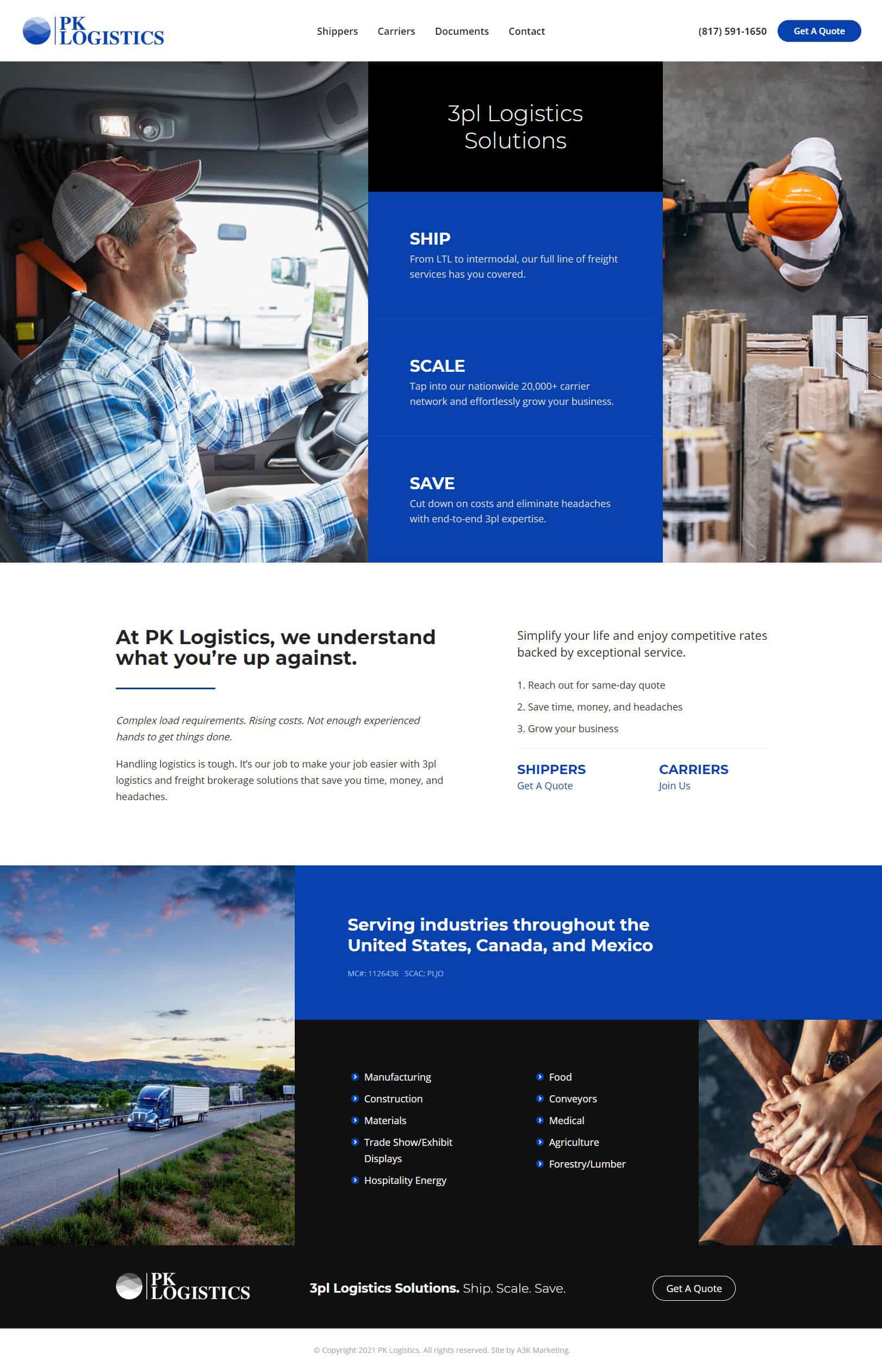 logistics web design company