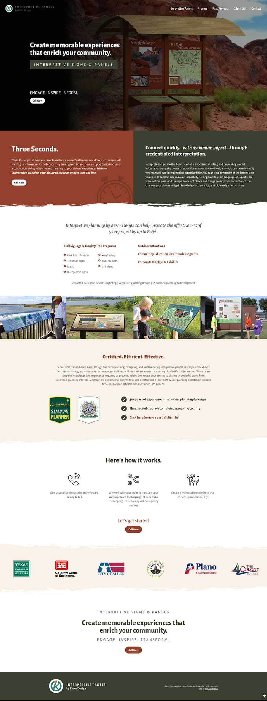 new braunfels web designer interpretive panel website